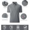 imageGEEK LIGHTING Polo Shirts for Men Golf Collared Shirts Short Sleeve Summer Cool Casual TShirtsLight Grey