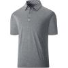imageGEEK LIGHTING Polo Shirts for Men Golf Collared Shirts Short Sleeve Summer Cool Casual TShirtsLight Grey