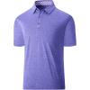 imageGEEK LIGHTING Polo Shirts for Men Golf Collared Shirts Short Sleeve Summer Cool Casual TShirtsPurple