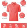 imageGEEK LIGHTING Polo Shirts for Men Golf Collared Shirts Short Sleeve Summer Cool Casual TShirtsReddish Orange