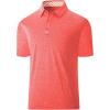 imageGEEK LIGHTING Polo Shirts for Men Golf Collared Shirts Short Sleeve Summer Cool Casual TShirtsReddish Orange