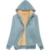 imageGEEK LIGHTING Hoodies for Women Sherpa Lined Jacket Winter Fleece Lining Zip Up SweatshirtGreyish Green