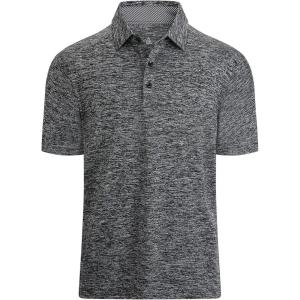 imageGEEK LIGHTING Polo Shirts for Men Golf Collared Shirts Short Sleeve Summer Cool Casual TShirtsBlack