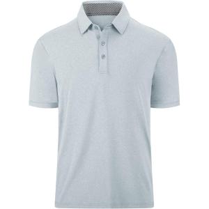 imageGEEK LIGHTING Polo Shirts for Men Golf Collared Shirts Short Sleeve Summer Cool Casual TShirtsLight Cyan