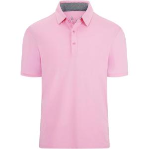 imageGEEK LIGHTING Polo Shirts for Men Golf Collared Shirts Short Sleeve Summer Cool Casual TShirtsPink