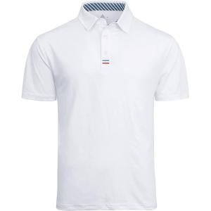 imageGEEK LIGHTING Polo Shirts for Men Golf Collared Shirts Short Sleeve Summer Cool Casual TShirtsWhite