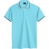 imageGEEK LIGHTING Polo Shirts for Men Short Sleeve Summer Causal Collared Golf Tennis TShirtAzure Blue
