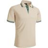 imageGEEK LIGHTING Polo Shirts for Men Short Sleeve Summer Causal Collared Golf Tennis TShirtBeige