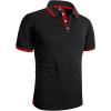 imageGEEK LIGHTING Polo Shirts for Men Short Sleeve Summer Causal Collared Golf Tennis TShirtBlack Red