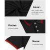 imageGEEK LIGHTING Polo Shirts for Men Short Sleeve Summer Causal Collared Golf Tennis TShirtBlack Red