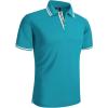 imageGEEK LIGHTING Polo Shirts for Men Short Sleeve Summer Causal Collared Golf Tennis TShirtBlue Green
