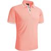 imageGEEK LIGHTING Polo Shirts for Men Short Sleeve Summer Causal Collared Golf Tennis TShirtCoral