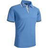imageGEEK LIGHTING Polo Shirts for Men Short Sleeve Summer Causal Collared Golf Tennis TShirtLight Blue