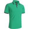 imageGEEK LIGHTING Polo Shirts for Men Short Sleeve Summer Causal Collared Golf Tennis TShirtPeacock Green