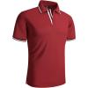 imageGEEK LIGHTING Polo Shirts for Men Short Sleeve Summer Causal Collared Golf Tennis TShirtRed