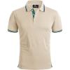 imageGEEK LIGHTING Polo Shirts for Men Short Sleeve Summer Causal Collared Golf Tennis TShirtBeige