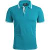 imageGEEK LIGHTING Polo Shirts for Men Short Sleeve Summer Causal Collared Golf Tennis TShirtBlue Green