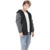 imageGEEK LIGHTING Boys Sherpa Lined Hoodie Kids Fleece Sweatshirt Full Zip Hooded JacketBblackGray