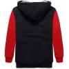imageGEEK LIGHTING Boys Sherpa Lined Hoodie Kids Fleece Sweatshirt Full Zip Hooded JacketBblackRed