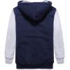 imageGEEK LIGHTING Boys Sherpa Lined Hoodie Kids Fleece Sweatshirt Full Zip Hooded JacketBnavyGray