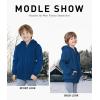imageGEEK LIGHTING Boys Sherpa Lined Hoodie Kids Fleece Sweatshirt Full Zip Hooded JacketClake Blue