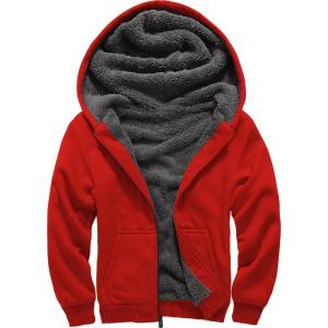 imageGEEK LIGHTING Boys Sherpa Lined Hoodie Kids Fleece Sweatshirt Full Zip Hooded JacketCred