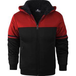 imageGEEK LIGHTING Boys Sherpa Lined Hoodie Kids Fleece Sweatshirt Full Zip Hooded JacketOredblack