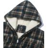 imageGEEK LIGHTING Mens Flannel Shirts Jacket Sherpa Lined Fleece Plaid Hoodie Long Sleeve Winter Warm CoatBlack Brown