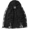 imageGEEK LIGHTING Mens Flannel Shirts Jacket Sherpa Lined Fleece Plaid Hoodie Long Sleeve Winter Warm CoatBlack White