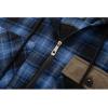 imageGEEK LIGHTING Mens Flannel Shirts Jacket Sherpa Lined Fleece Plaid Hoodie Long Sleeve Winter Warm CoatBlackblue