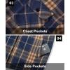 imageGEEK LIGHTING Mens Flannel Shirts Jacket Sherpa Lined Fleece Plaid Hoodie Long Sleeve Winter Warm CoatBlue Orange