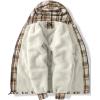imageGEEK LIGHTING Mens Flannel Shirts Jacket Sherpa Lined Fleece Plaid Hoodie Long Sleeve Winter Warm CoatKhaki