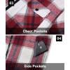 imageGEEK LIGHTING Mens Flannel Shirts Jacket Sherpa Lined Fleece Plaid Hoodie Long Sleeve Winter Warm CoatRed