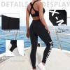 imageGEEK LIGHTING Swim Pants for Women Surfing Leggings SPF Swimming Tights Rash Guard Water Wetsuit Dive Kayaking PantsBlack Letter