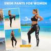 imageGEEK LIGHTING Swim Pants for Women Surfing Leggings SPF Swimming Tights Rash Guard Water Wetsuit Dive Kayaking PantsBlack White