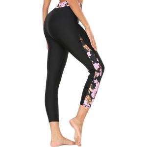 imageGEEK LIGHTING Swim Pants for Women Surfing Leggings SPF Swimming Tights Rash Guard Water Wetsuit Dive Kayaking PantsBlack Yellow