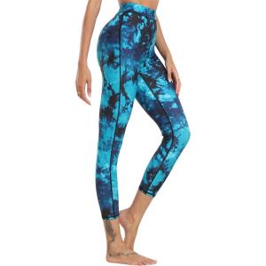 imageGEEK LIGHTING Swim Pants for Women Surfing Leggings SPF Swimming Tights Rash Guard Water Wetsuit Dive Kayaking PantsCyan Black