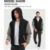 imageGEEK LIGHTING Hoodies for Men Heavyweight Fleece Sweatshirt  Full Zip Up Thick Sherpa Lined BlackKhaki XL