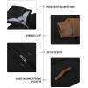 imageGEEK LIGHTING Hoodies for Men Heavyweight Fleece Sweatshirt  Full Zip Up Thick Sherpa Lined BlackKhaki XL