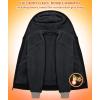 imageGEEK LIGHTING Hoodies for Men Heavyweight Fleece Sweatshirt  Full Zip Up Thick Sherpa Lined BlackKhaki XL