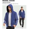 imageGEEK LIGHTING Hoodies for Men Heavyweight Fleece Sweatshirt  Full Zip Up Thick Sherpa Lined BluePurple L