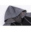 imageGEEK LIGHTING Hoodies for Men Heavyweight Fleece Sweatshirt  Full Zip Up Thick Sherpa Lined Raglan black Grey XL