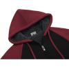 imageGEEK LIGHTING Hoodies for Men Heavyweight Fleece Sweatshirt  Full Zip Up Thick Sherpa Lined Raglan black Red