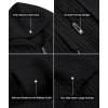 imageGEEK LIGHTING Mens Fleece Lined Hoodies Zip Up Waffle Knit Thicken Hooded Sweatshirts Winter JacketsAll Black