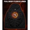 imageGEEK LIGHTING Mens Fleece Lined Hoodies Zip Up Waffle Knit Thicken Hooded Sweatshirts Winter JacketsAll Black