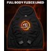 imageGEEK LIGHTING Mens Fleece Lined Hoodies Zip Up Waffle Knit Thicken Hooded Sweatshirts Winter JacketsAll BlackGray