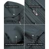 imageGEEK LIGHTING Mens Fleece Lined Hoodies Zip Up Waffle Knit Thicken Hooded Sweatshirts Winter JacketsAll Dark Gray