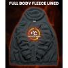 imageGEEK LIGHTING Mens Fleece Lined Hoodies Zip Up Waffle Knit Thicken Hooded Sweatshirts Winter JacketsAll Dark Gray