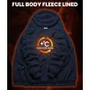 imageGEEK LIGHTING Mens Fleece Lined Hoodies Zip Up Waffle Knit Thicken Hooded Sweatshirts Winter JacketsAll Navy