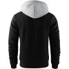 imageGEEK LIGHTING Mens Fleece Lined Hoodies Zip Up Waffle Knit Thicken Hooded Sweatshirts Winter JacketsBlack